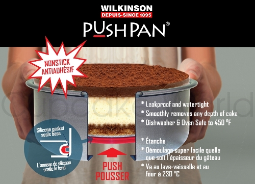 20cm 8" AWARD WINNING PUSH PAN CHEESECAKE CAKE PAN LEAK PROOF 20cm 8" AWARD WINNING PUSH PAN CHEESECAKE CAKE PAN LEAK PROOF